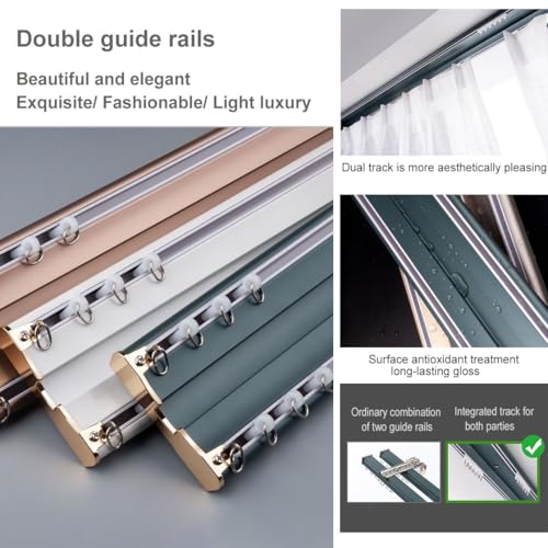 Rail de plafond double pour rideaux et séparation amovible de chambre 15 m - 4