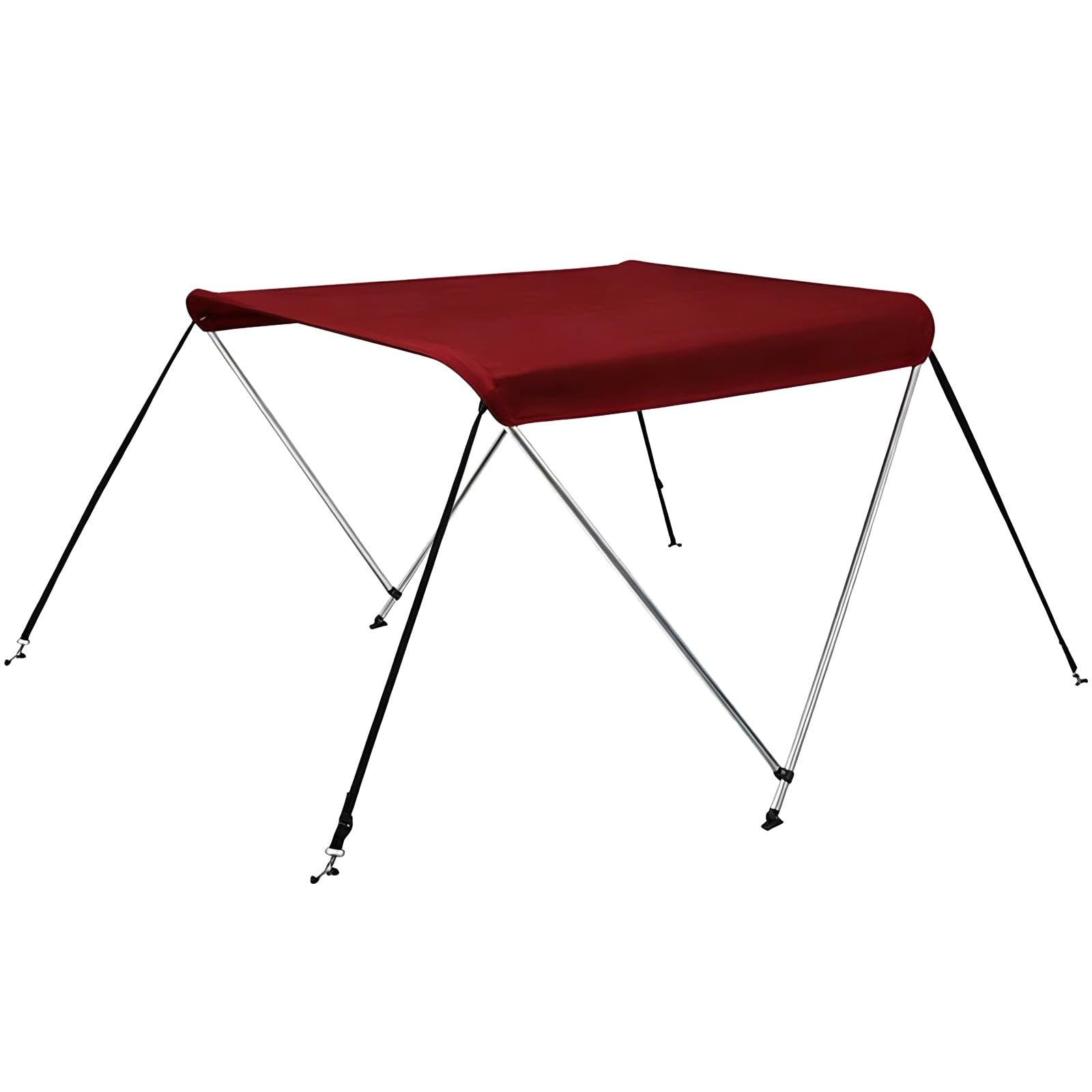 Tendalino per Barca, Tendalino per Gommone con Struttura in Alluminio, 2 Archi, Tessuto Oxford 600D, Custodia per Riporlo, per Barche di Larghezza 110-170 cm(Red,110-130cm/43x51in)