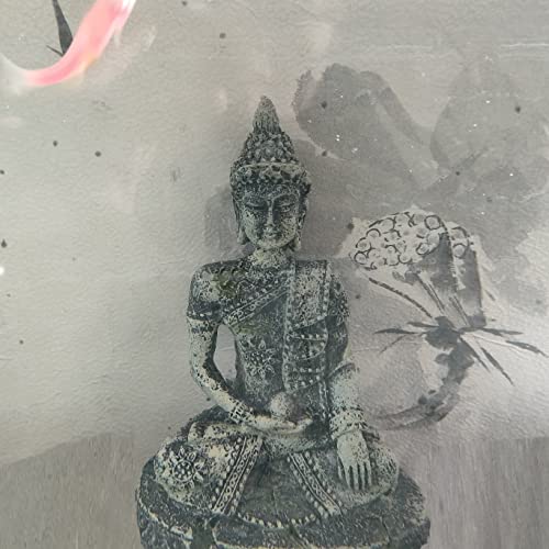 Image of Aquarium Buddha Statue Decorations Ancient Buddha Fish Tank Decor Zen Thai Buda Statues for Betta Fish Tank Accessories Lizards Turtles Tank Ornament,Buddha a