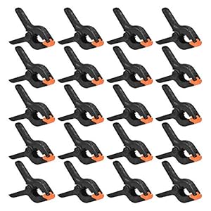 SATIC 20 Pcs Strong Gripper,Nylon Spring Clamps Clips Traceless Clamps for Home Improvement,Wood Working,Photography…