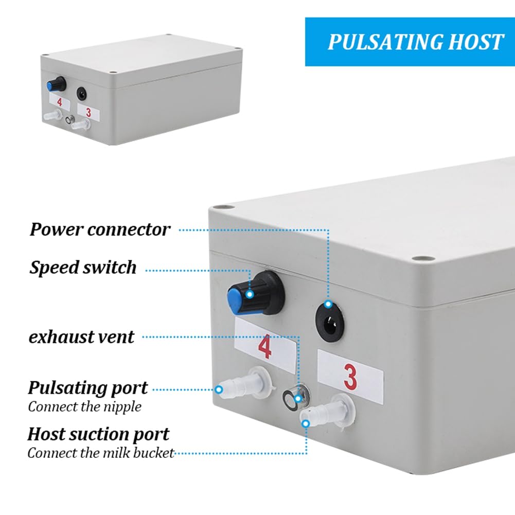 Pompe à Vide Pulse 12V Pour Machine à Traire - Compatible Âne, Mouton, Vache, Cheval - Accessoire Traite Animaux