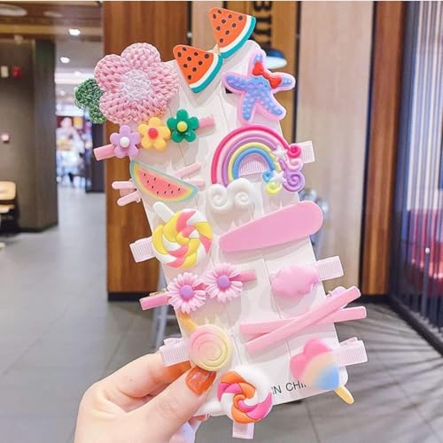 Image of Adilish Fahshion 28Pcs Multi Unicorn Ice Cream Hair Clips Set Baby Hairpin For Kids Girls Toddler Barrettes Hair Accessories Hair Clip (MULTI-COLOR)