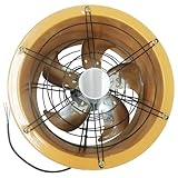 INTBUYING 12inch 220V Axial Fan Cylinder Pipe Fan Wall Mounted Utility Blower for Extraction and Ventilation