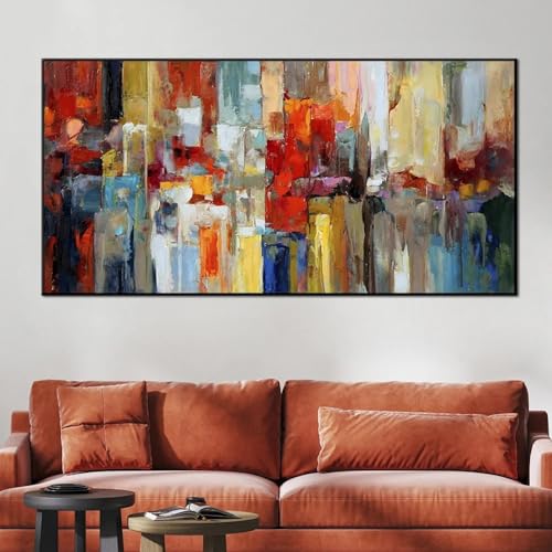 Toile affiche images abstraites pour décoration murale salon moderne 55x110 cm