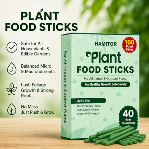 Image of Fertilizerr Sticks Flower Booster Flowering plant food Plant Food Sticks for Indoor Outdoor Home Garden Plants Multi Purpose Natural Plant Growth Booster Healthy Flower Fruit Yield (Pack of 100 Stick)