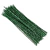 HEALLILY 200Pcs Cure-Pipes Tiges de Chenille Paillettes pour Noël Bricolage Artisanat Créatif Décorations (Vert)