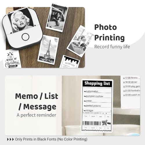 Image of Ponek Mini Sticker Printer - New-Gen T02 Print Pods with 3 Rolls Paper | AI Smart APP Sticker Maker Machine Thermal Portable Sticky Note Maker for DIY Journal, Photos, Study Note