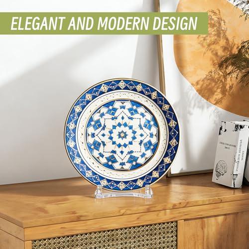 Support acrylique pour assiettes de 17 à 29 cm évitant les chutes d'objets - 3
