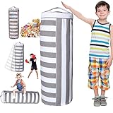 Stuffed Animal Storage Bean Bag Cover for Kids - Organize, Sit, Play & Box Help Promote Comfort and