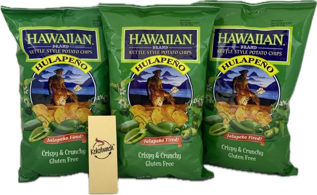 Kokobunch Bundle Of Kettle Chips Hulapeno | Jalapeno Potato Chips 3-7.5oz PACK