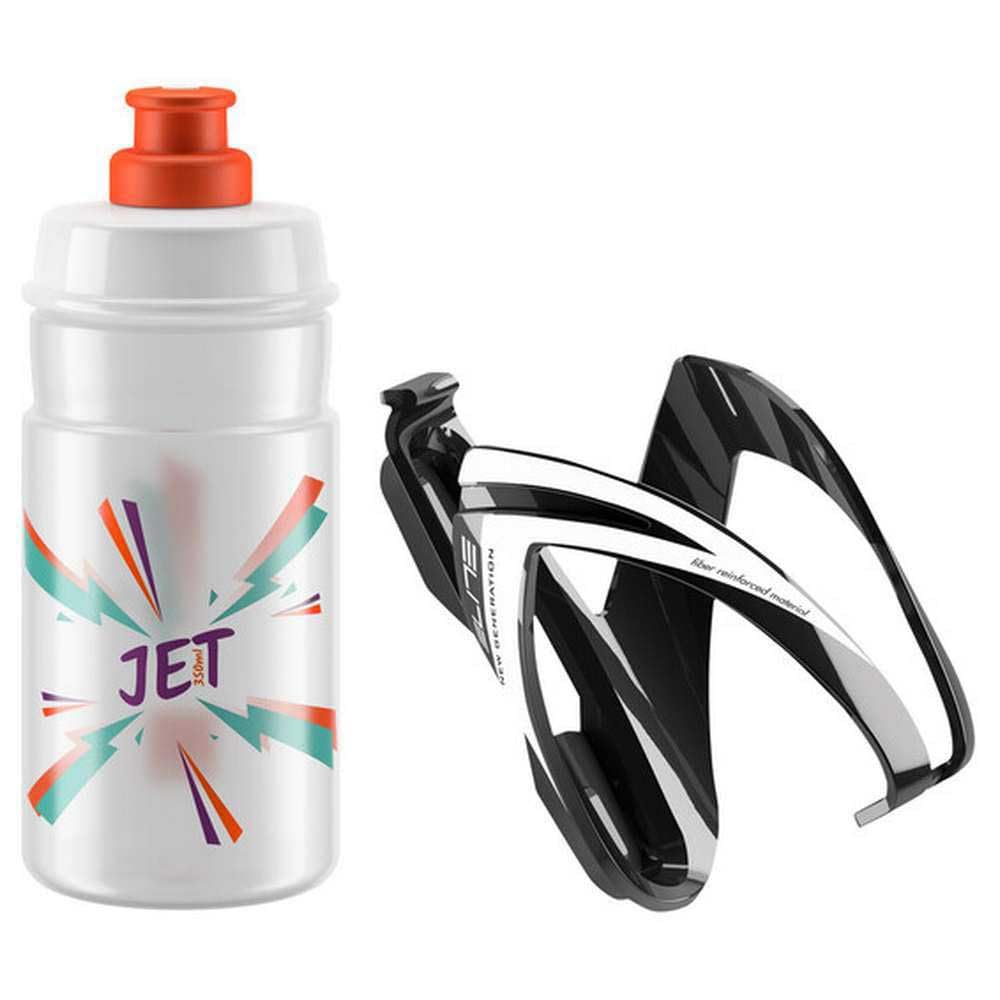 Elite Ceo Jet youth bottle kit includes cage and 66 mm, 350 ml bottle orange
