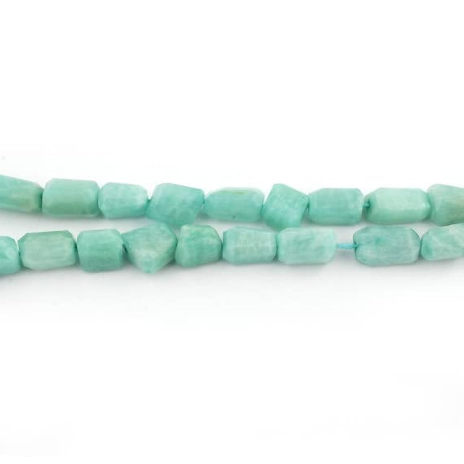 Amazonite Faceted Briolettes perçage central précis pour éviter la casse de vos fils