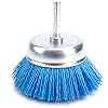 3inch(75mm)Nylon Abrasive Cup Brush with 1/4 Shank Blue Grit 240