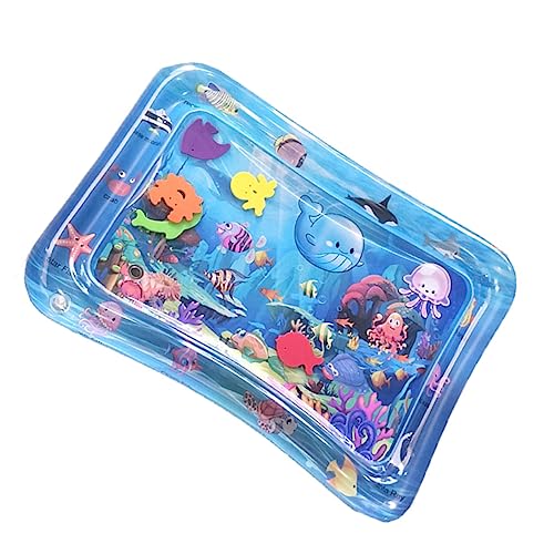 RORPOIR クリエイティブベビーパッド インフレータブルウォーターマット 赤ちゃん用 おもちゃ 水遊びマット 漏れ防止デザイン 幼児の感覚刺激 アクティビティエリア