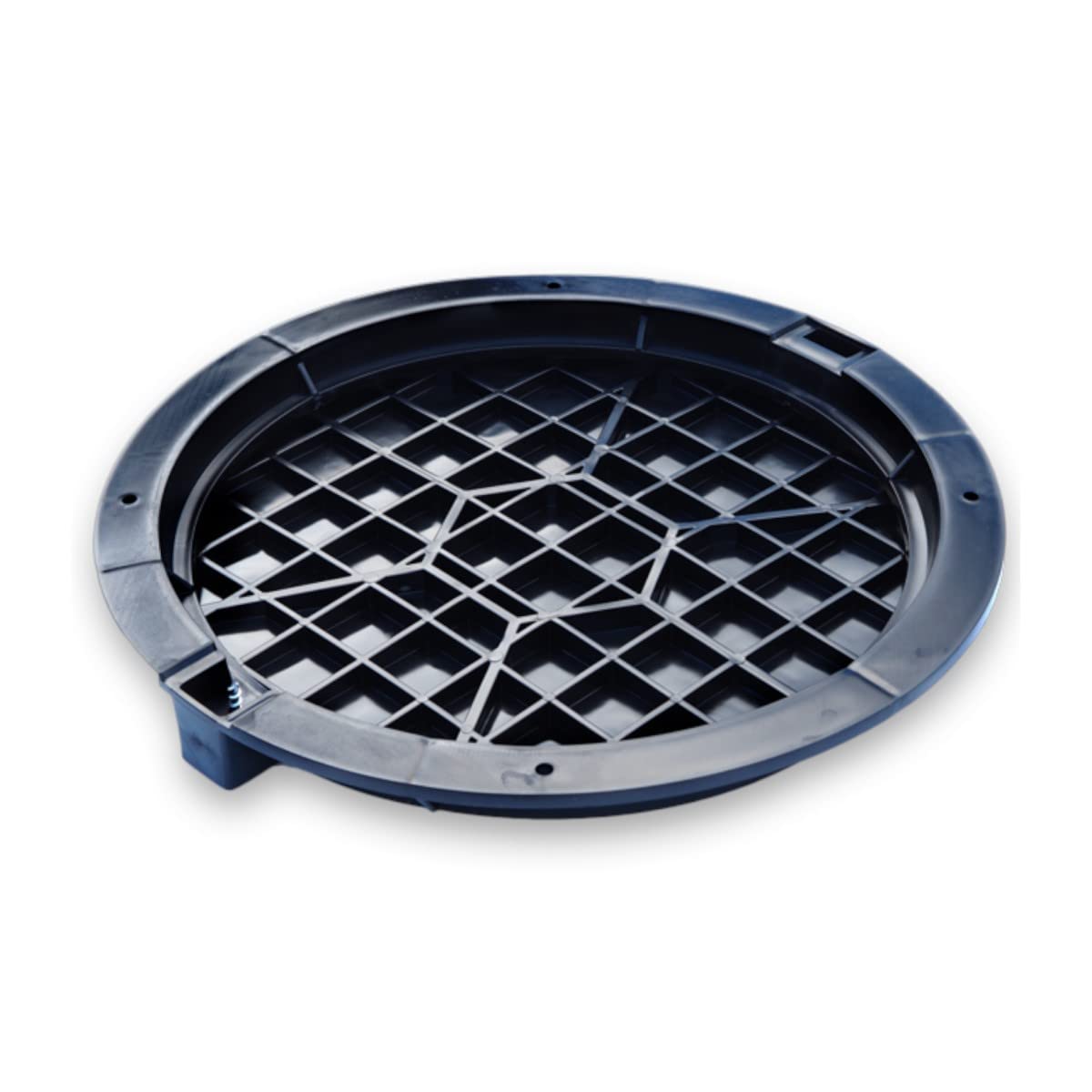 Varile Kunststoff-Schachtabdeckung 780mm DN600 – Werkzeuglos abnehmbar, Antirutsch-Oberfläche, Kindersicherung, bis 1,5t belastbar, -20 °C geeignet (Schwarz)