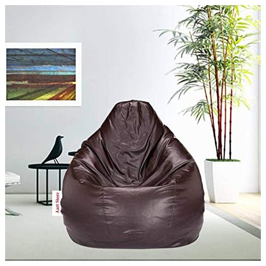 Aart Store XXL Bean Bag with Beans Filled Brown Color