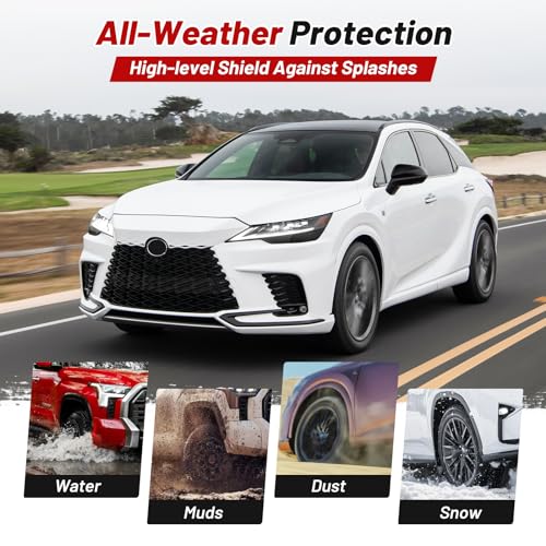 Image of Sunsdrew Mud Flaps for 2023 2024 2025 Lexus RX350 RX350h RX500h Accessories,All Weather Guard Splash Lexus RX Guards Mudguards,No-Drill Front&Rear Fender with Hardware Kits