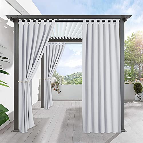 MetDeals Waterproof & Sun Blocking (85-90%) Indoor & Outdoor Semi Blackout Loop Curtains (Sky Blue 4.5 X 5 Feet) Pack of 2 Piece-image-7