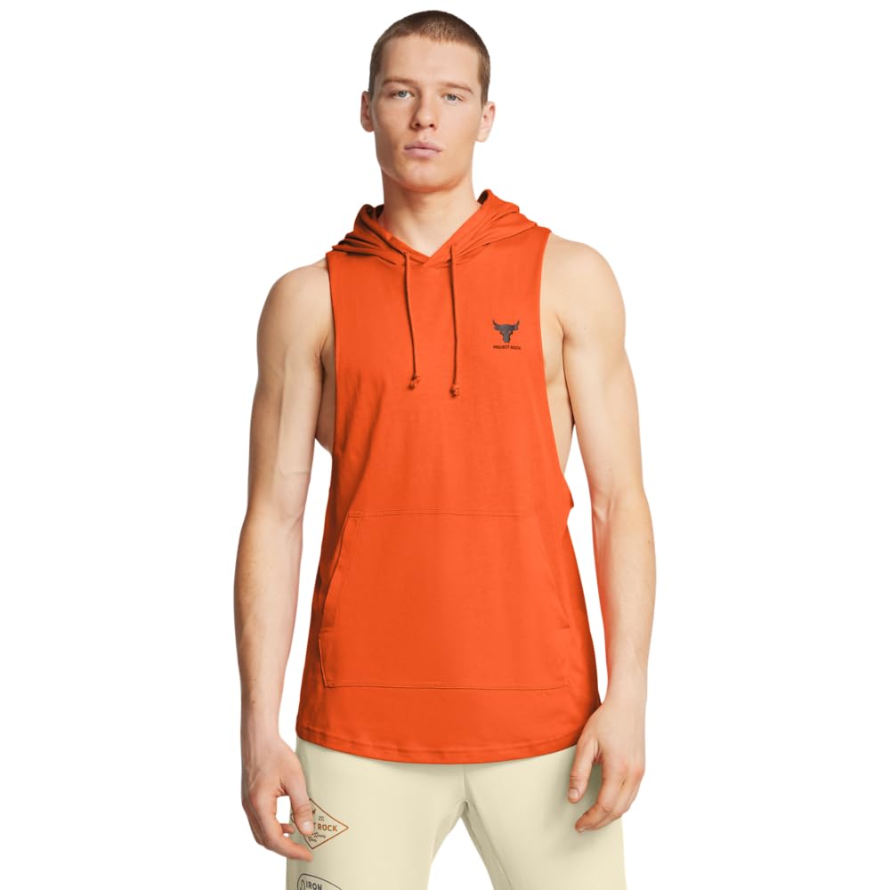 Under Armour mens Project Rock Payoff Sleeveless Hoodie