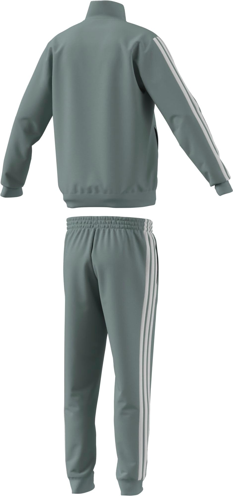 adidas Homme SPORTSWEAR BASIC 3 STRIPES TRICOT TRACKSUIT, Wonder Sage, M