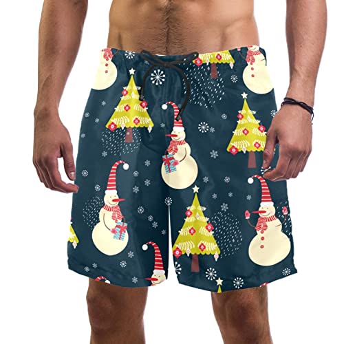 Short de bain homme maillots de bain de plage fond de Noël imprimé léger