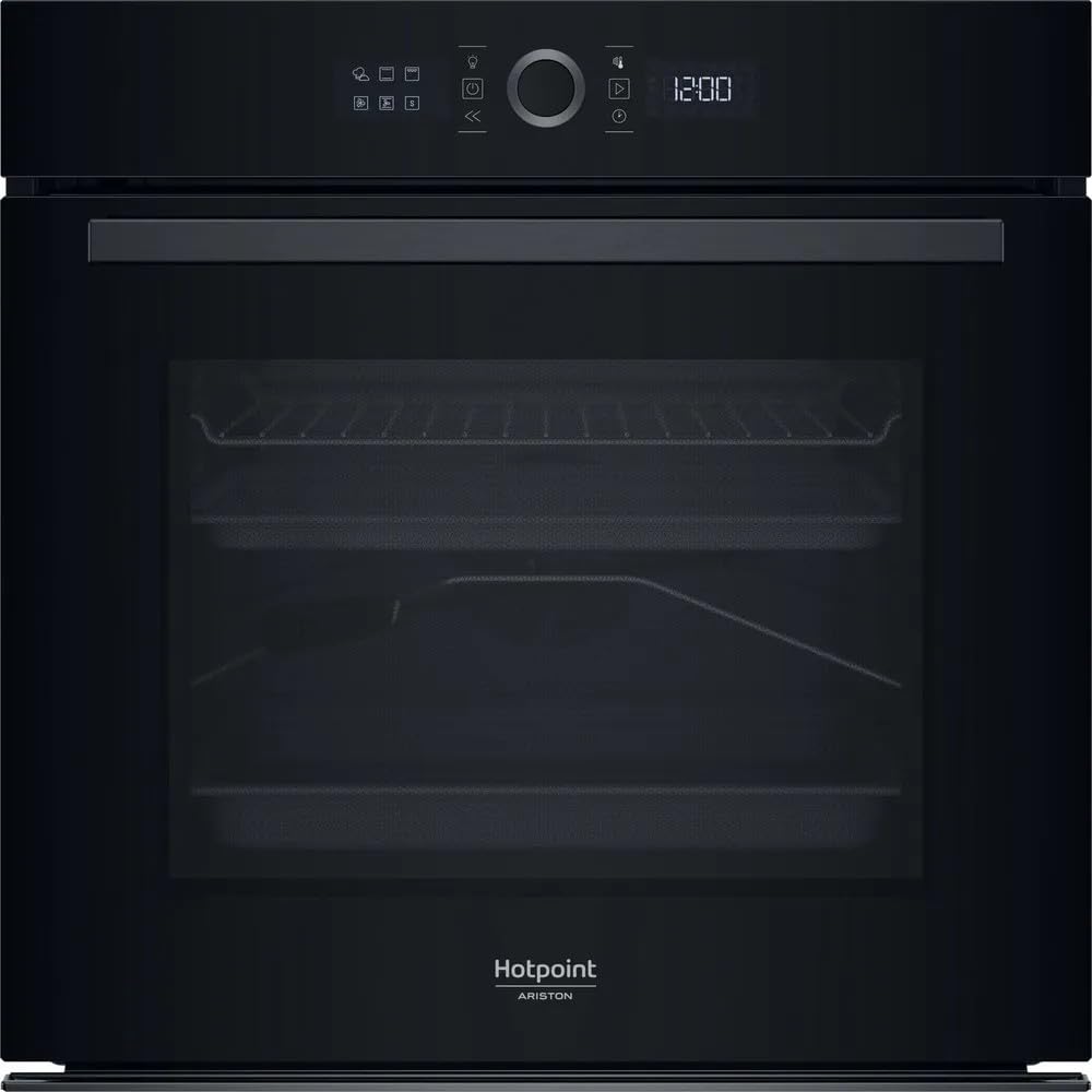 Hotpoint - HA4S80PM0BA Four Encastrable Pyrolyse 73L - 14 Modes de Cuisson, Multifonction - Nettoyage Pyrolytique et Hydrolytique - Classe Énergétique A+ - Noir