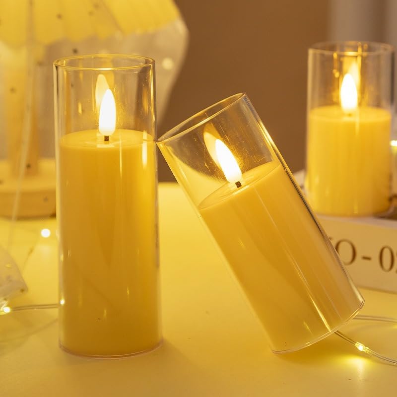 Image of SATYAM KRAFT 6 Set (18 Pcs) LED Tea Light Candles | Flameless, Smokeless, Unscented | for Gifting, Home Decor, Room Decoration Lights, Balcony & Festival, Wedding Decoration Items (6 Set)