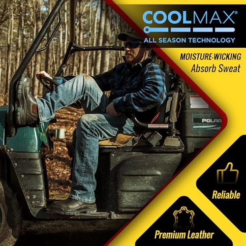 Image of ROCKROOSTER Work Boots for Men,7 inch,Steel Toe,Side Zipper, Oiled Leather Shoes,Static Control,Breathable,Quick Dry(AK232Z-245Z)