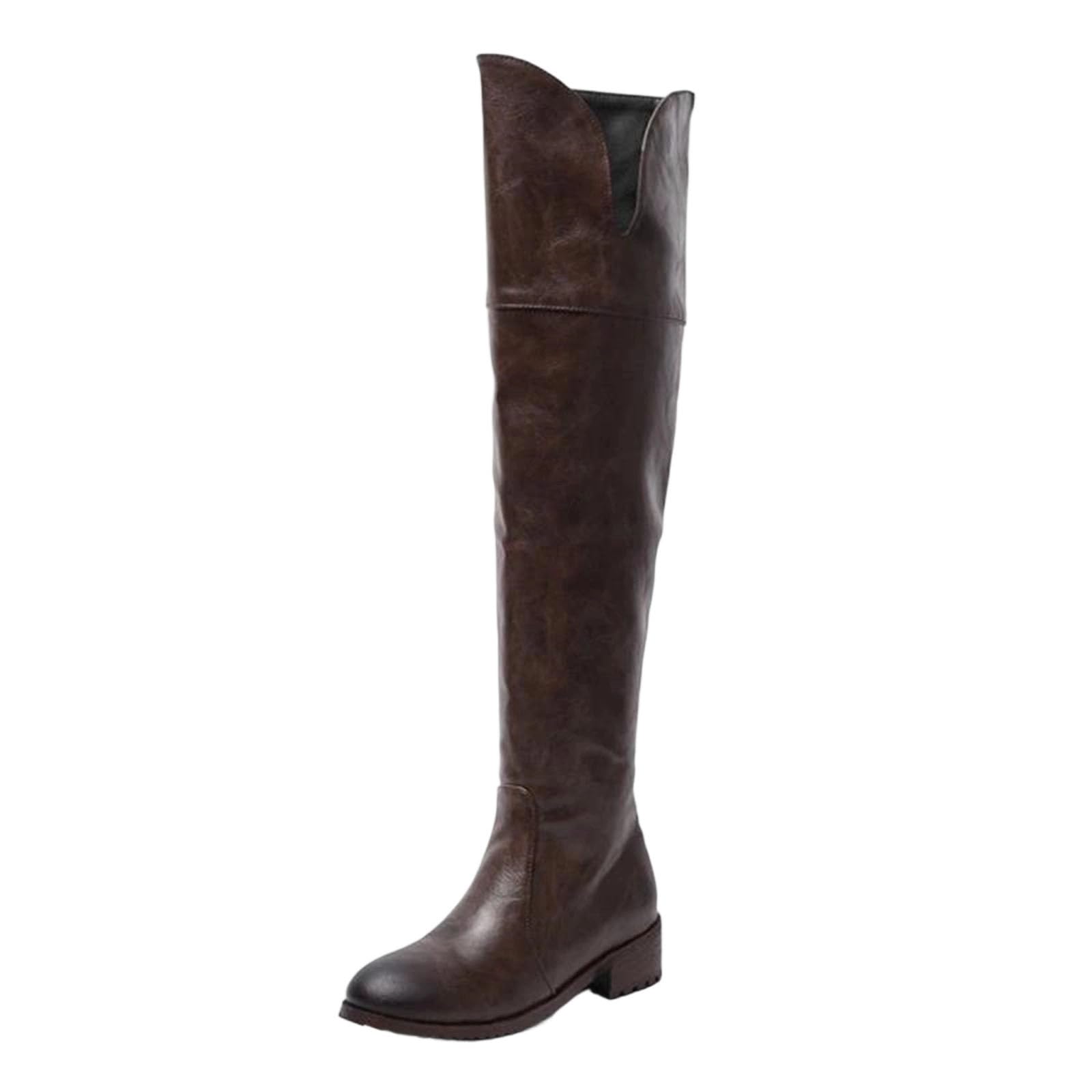 Women Long Boots Over The Knee Heels Big Size Casual Footwear Shoes Female Lady Riding Boots