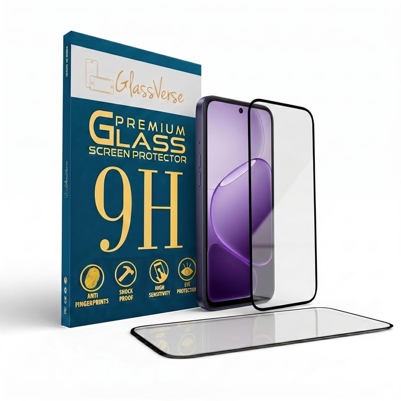 Image of GlassVerse Toughened Oleophobic Tempered Glass For Oppo K14 5G (PACK OF 1) with Free Installation Kit. Full screen Coverage - 6.75 inch