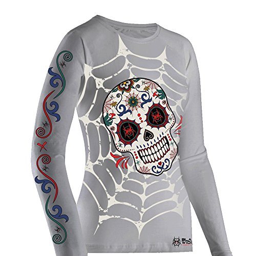 Women's Sugar Skull Rash Guard (Medium)