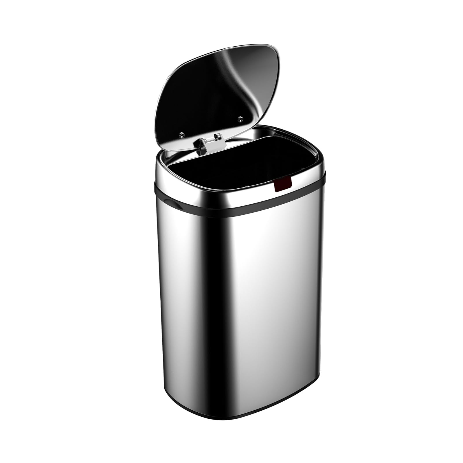 Cestino per rifiuti e riciclaggio, 30 l, 34 x 25 x 52 cm, in acciaio inox, con sensore di movimento e apertura automatica