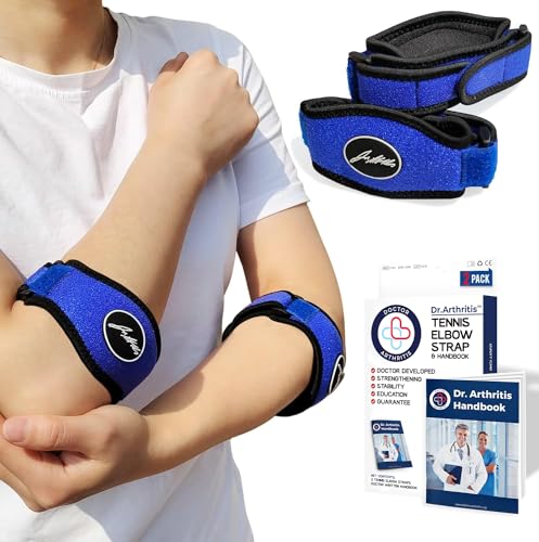 Tennis Elbow Brace & Adjustable Arm Band Support for Pain ...