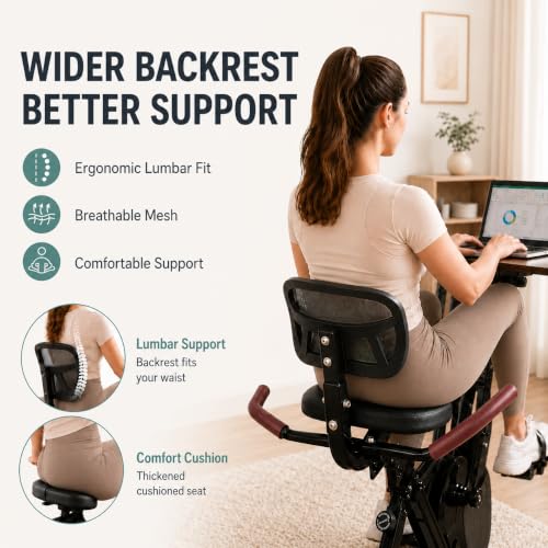 Exercise Bike with Adjustable Desk