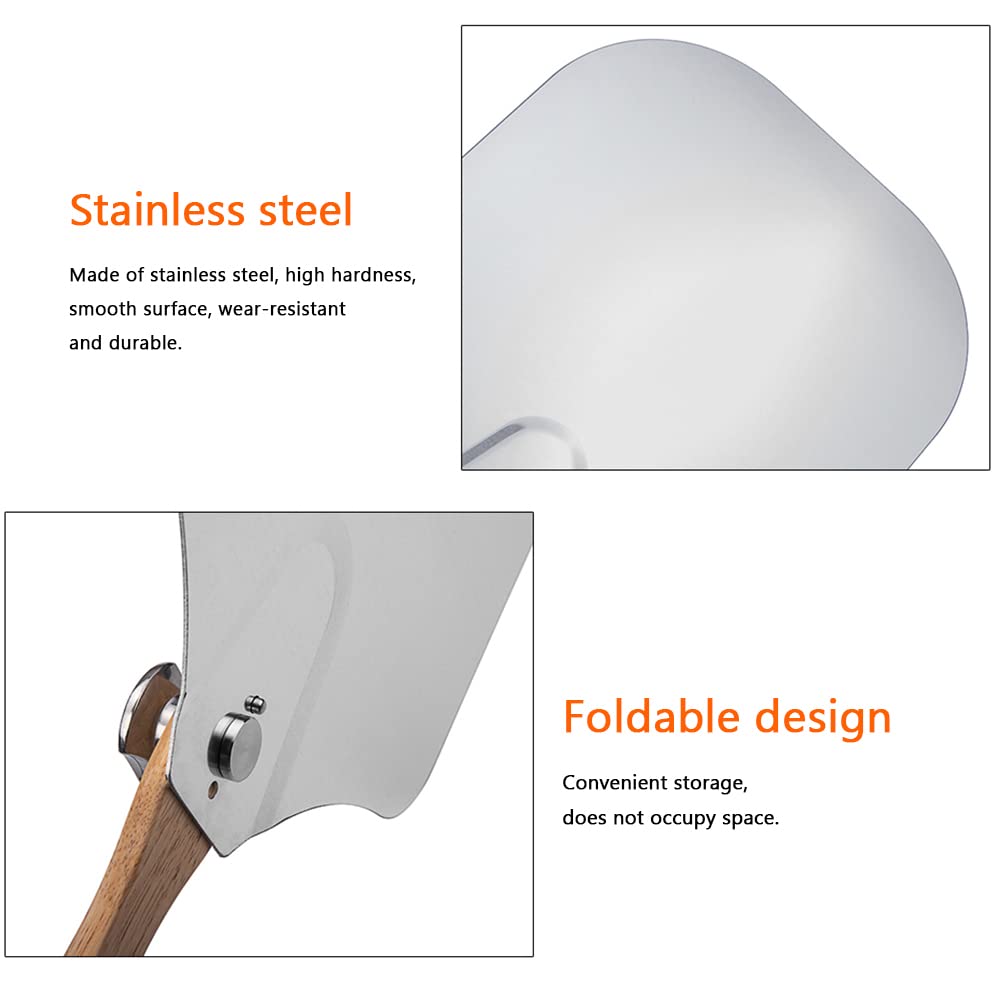 Klapper Aluminiumpizza Spatel, langes Griffpizza Spatel für Innen- und Außenpizza -Öfen, Gebäck, Teig, Krustenpizza -Paddeln,A