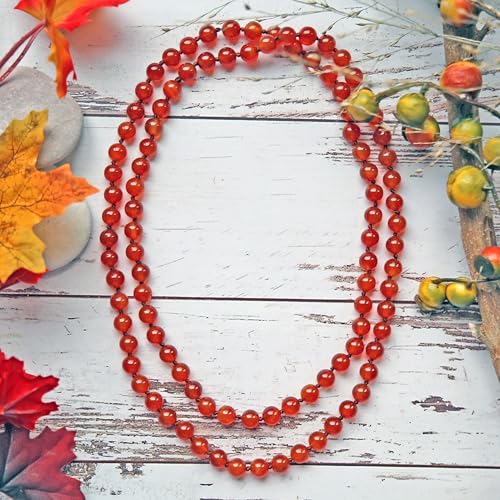 MGR MY GEMS ROCK! 36 Inch 7-8MM Long Polished-Finish Genuine Semi-Precious Stone Endless Infinity Long Beaded Strand Necklace.2