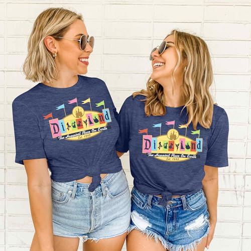 Image of Magical Shirt for Women Magic Kingdom Castle Tshirt Princess Shirts | Women Magical Shirts Castle Princess Graphic Tshirt Magic Kingdom Shirt Family Vacation Tee Casual Holiday Top