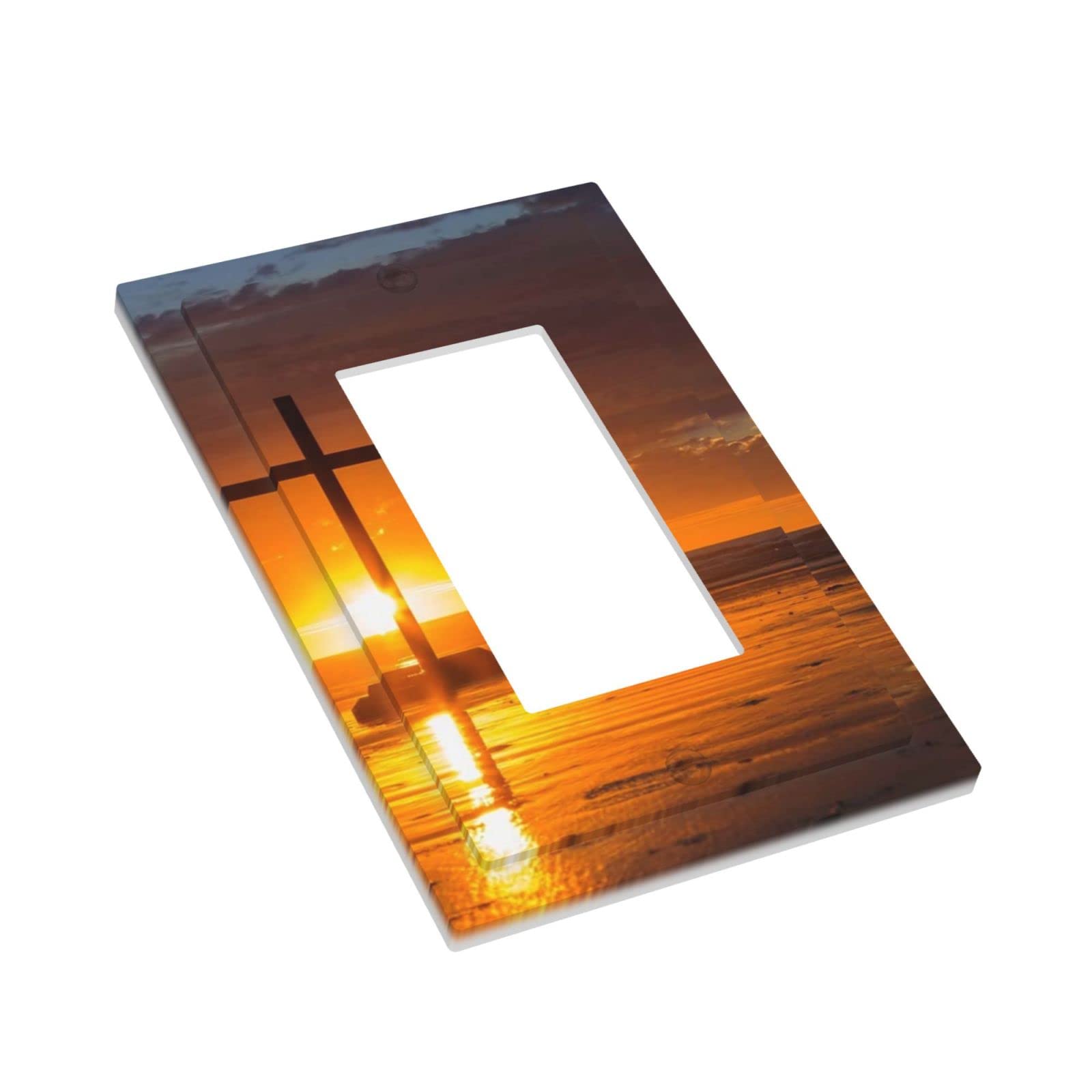 Christ Jesus Cross 1 Gang Light Switch Plate Decorative Single Toggle Wall Plate Cover Electrical Switchplate Faceplate For Bathroom Bedroom Room