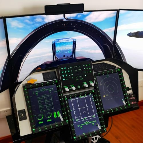 Image of 10.4-Inch Military-Grade LCD MFCD Display - Full-Size Multi-Function Color Panel for PC Flight Simulators Game, Compatible with JF-17, F /A-18 F16 in DC-S
