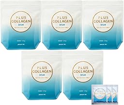 [Official] Plus Collagen Blue 5.3 oz (150 g) x 5 Bag Set
