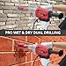 JustSmart 1500W Diamond Core Drilling Machine, Handheld Dry & Wet Drilling Rig with 2
