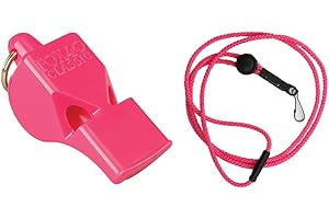 Official Pink Fox 40 Whistle with Breakaway Lanyard
