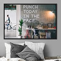 Framed Canvas Wall Art Pressed Quotes 3D Chic Inspirational Multicolor Pop Art Quotes Typography Ultra Whimsical - 16x24 inches