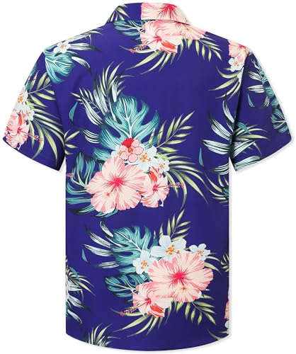 Image of Cromoncent Matching Hawaiian Outfits for Family, Dad and Son Matching Luau Beach Tropical Shirts Mommy Daughter Tropical Sets