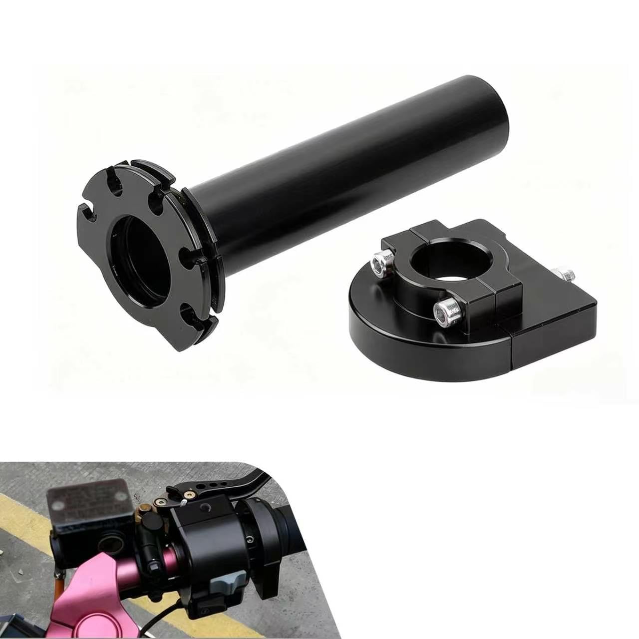 Photo 1 of nvojeaf Motorcycle Quick Throttle Twist Grip - Black, 7/8" Alloy