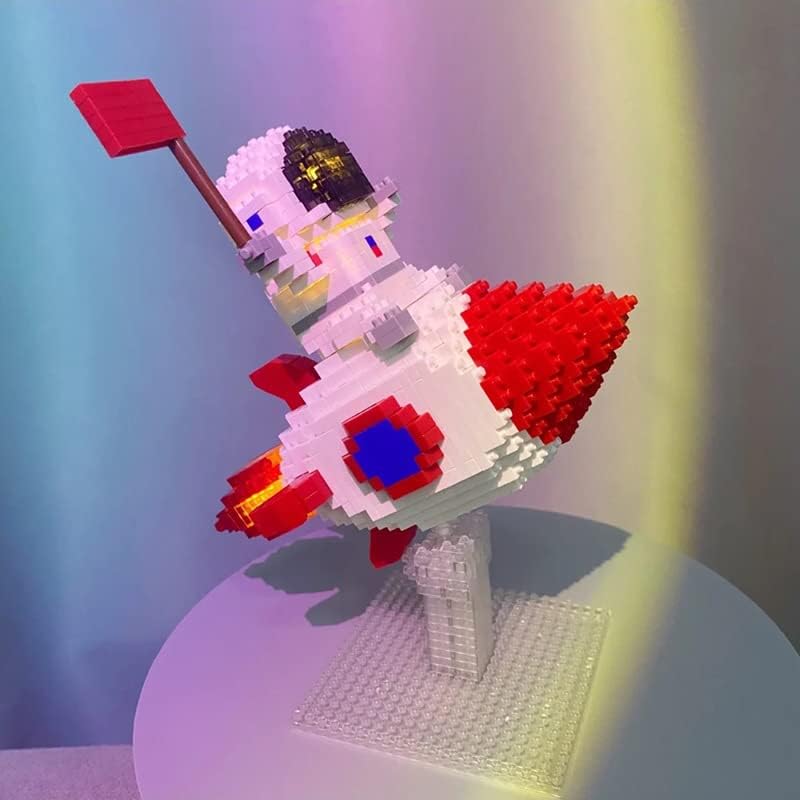 Miniatura 5 de Mini bloques de construcción de astronauta, kits de construcción para niños y adultos, juguetes espaciales con kit de iluminación LED montando un