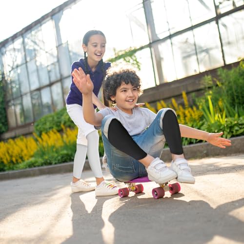 Luwint 2 Pairs Leg Sleeves, UV Sun Protection Cover Sports Accessories for Kids and Adults, Black and White2