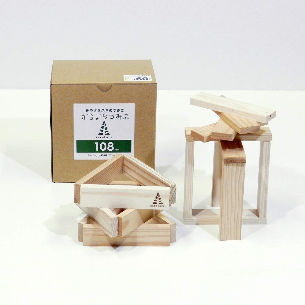 からから積み木 楽天市場】からからつみき108(60ピース) おもちゃ 知育玩具