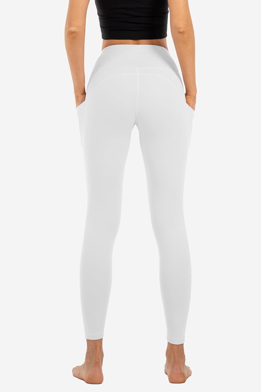 High Waisted Leggings with Pockets for Women Tummy Control Yoga Pants Workout Leggings Inner Pocket No See Through