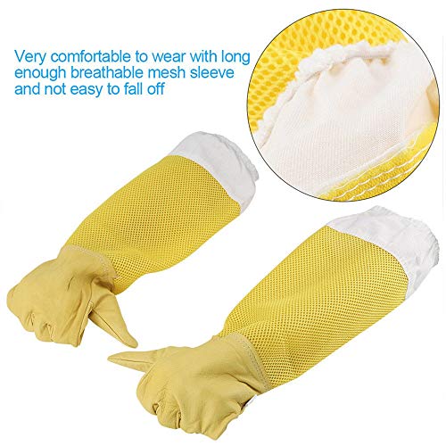 Kuinayouyi Imker-Handschuhe aus Ziegenleder mit belüfteten Imkern, lange Ärmel – Bild 7